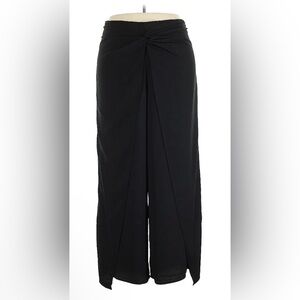 Eloquii Black Drape Front Plus Pants